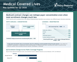 Key updates on Medicaid market changes for 2026 in North Carolina and Louisiana, highlighting enrollment and payer concentration shifts.